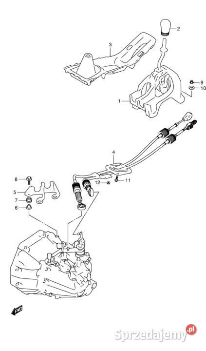 Linki zmiany biegów Suzuki Baleno 12 28300M68P02