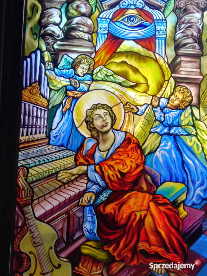 Witraż ŚWIĘTA CECYLIA Czechowice-Dziedzice