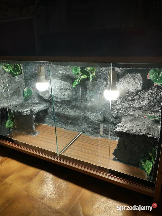Terrarium 90x45x35 plus tło strukturalne Jarosław