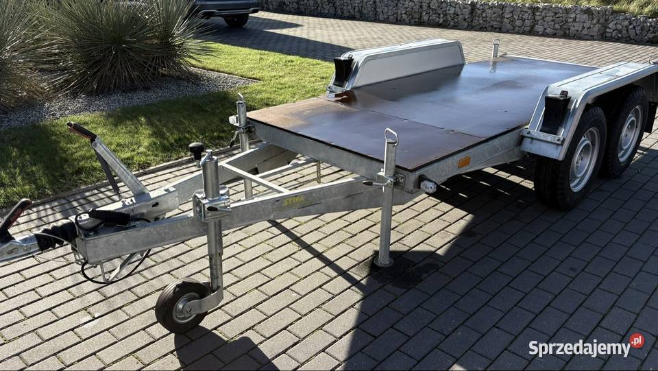 Przyczepa dwuosiowa mini koparka agregat maszyny