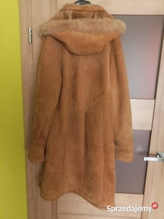 Kożuch damski z kapturem rozmiar M stan skóra Bydgoszcz