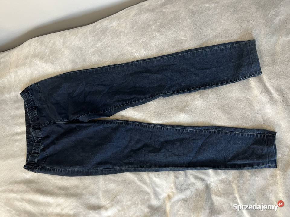 Spodnie jegginsy rurki skinny granatowe