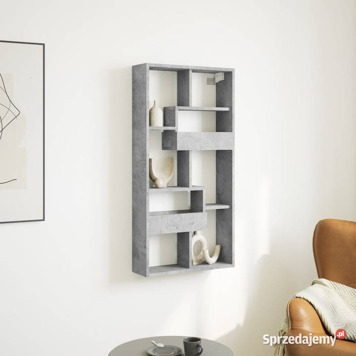 Szafka wisząca szarość betonu 50x15x100 WM854556 Półki mazowieckie
