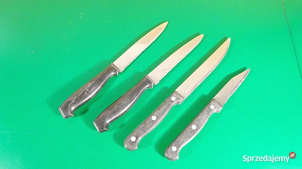 CZTERY ŚREDNIEJ WIELKOŚCI NOŻE KUCHENNE z śląskie Chorzów