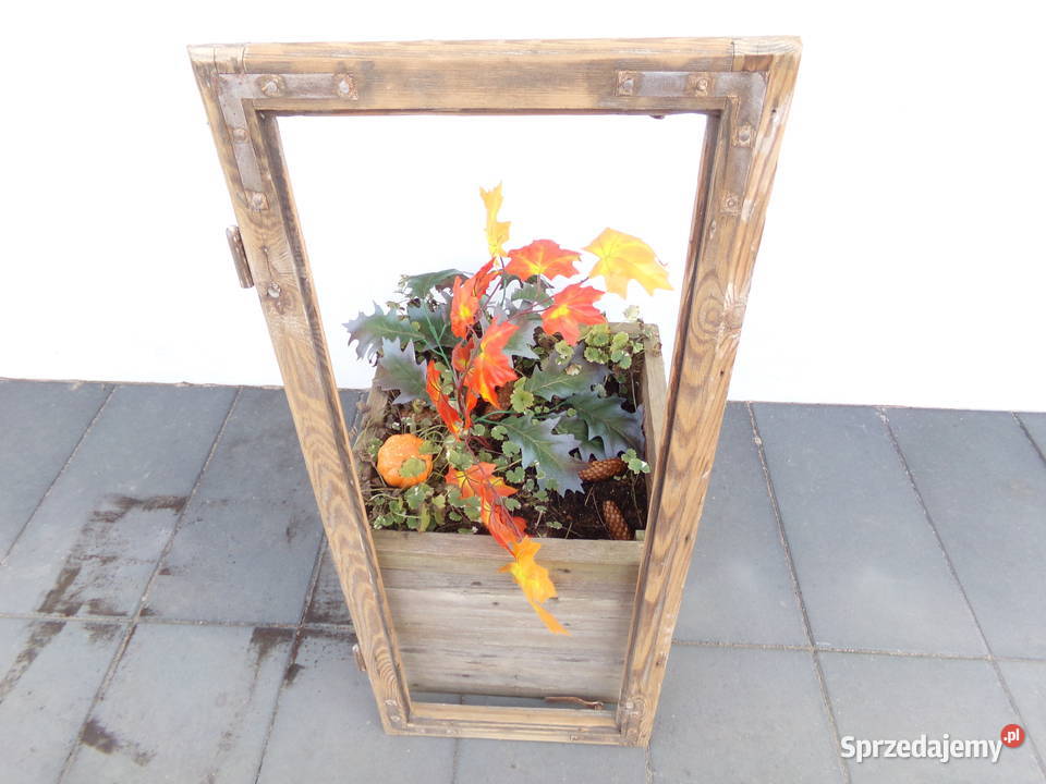 Stara rama okienna okno retro loft lustro Ełk