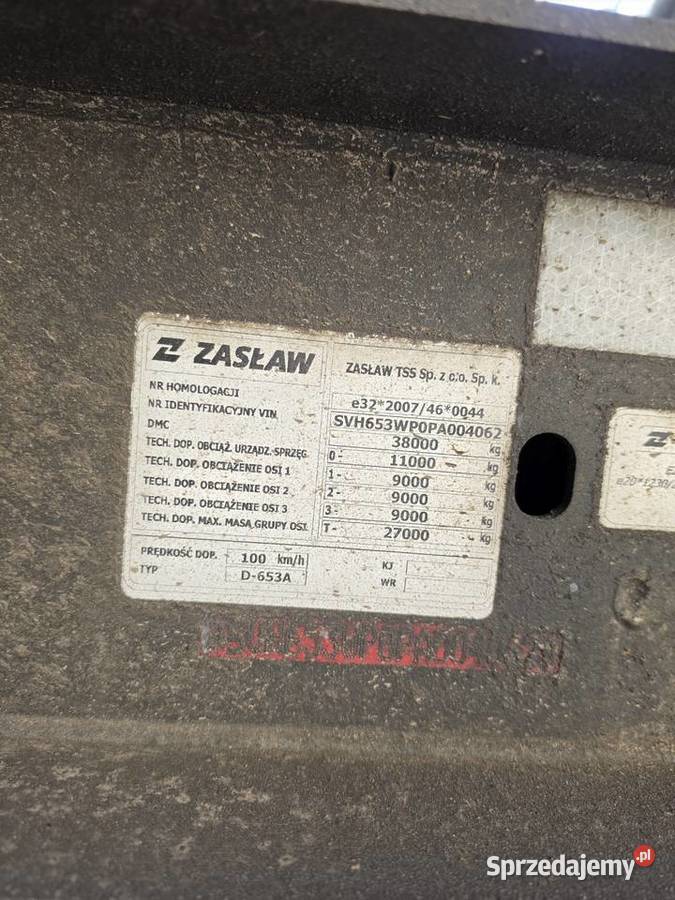 Naczepa wywrotka ZASŁAW 426m3 aluminiowa mało Sanok sprzedam