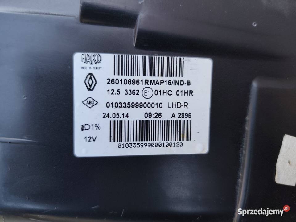 Renault Clio IV 4 Przód lampa prawa lewa grill Lampy przednie wielkopolskie Września