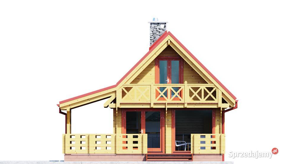 DREWNIANY DOMEK CAŁOROCZNY ALICJA II 62 40 M2 Mrągowo