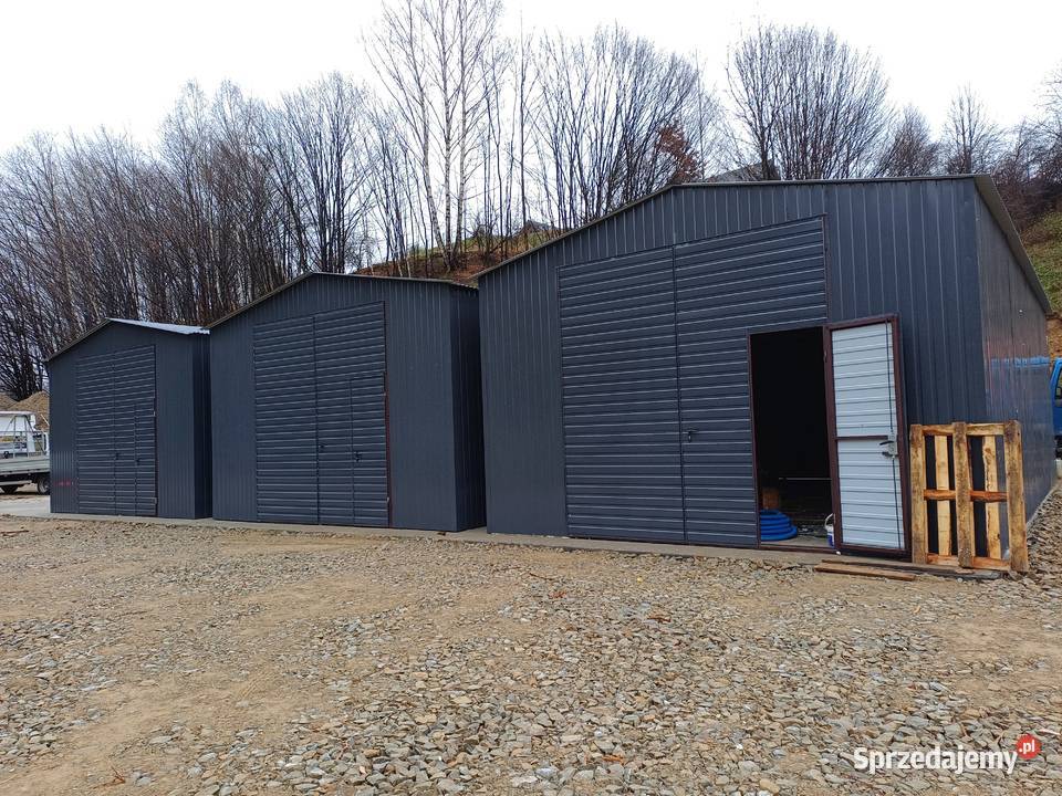 Duży Garaż Blaszany Garaże Blaszane Magazyn Sprzedaż Głogów
