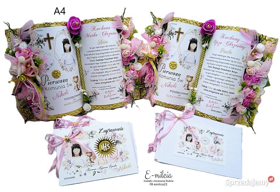 ZAPROSZENIA I Podziękowania STOJĄCE KSIEGI 3D lubuskie Zielona Góra