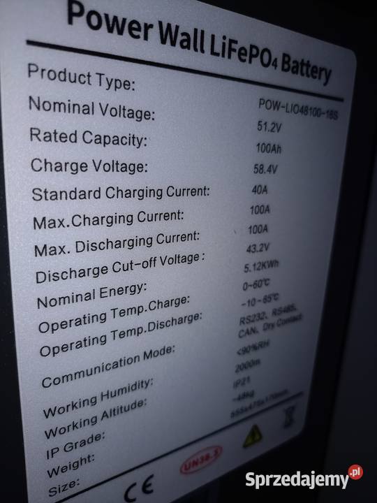Magazyn energii 48V Powmr 2x100Ah 10kwh Magazyny energii podkarpackie Mielec sprzedam