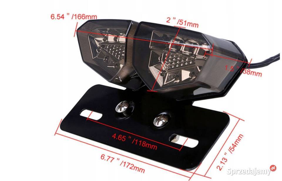LAMPA MOTOCYKLOWA TYLNA Z KIERUNKOWSKAZAMI Mysłowice sprzedam