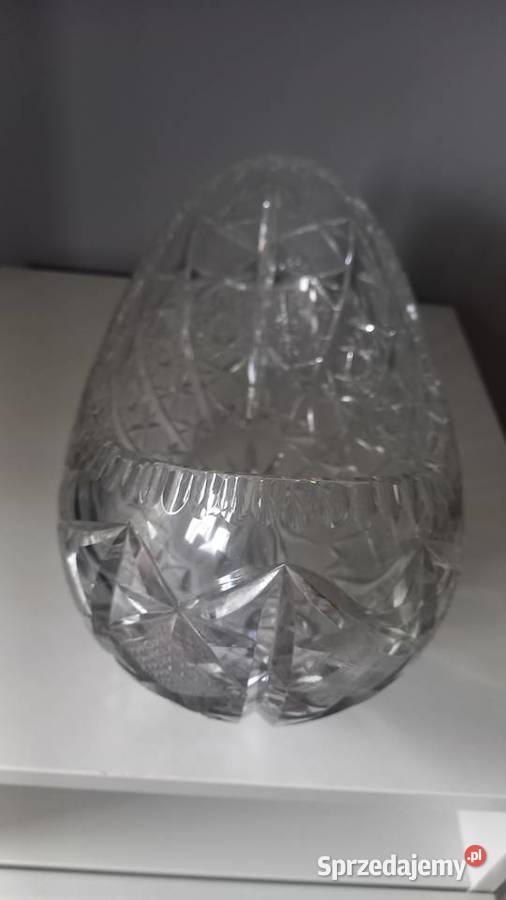 Kryształ duży łódka misa gondola prl vintage Porcelana i szkło Tychy
