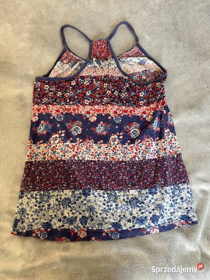 Bluzka koszulka top na ramiączkach Vintage podkarpackie