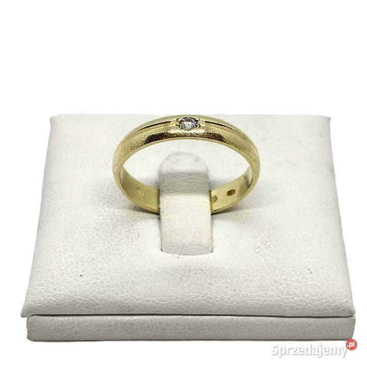 Złota Obrączka Próby 585 355g Rozmiar 20 Diament złoto Biżuteria Elbląg