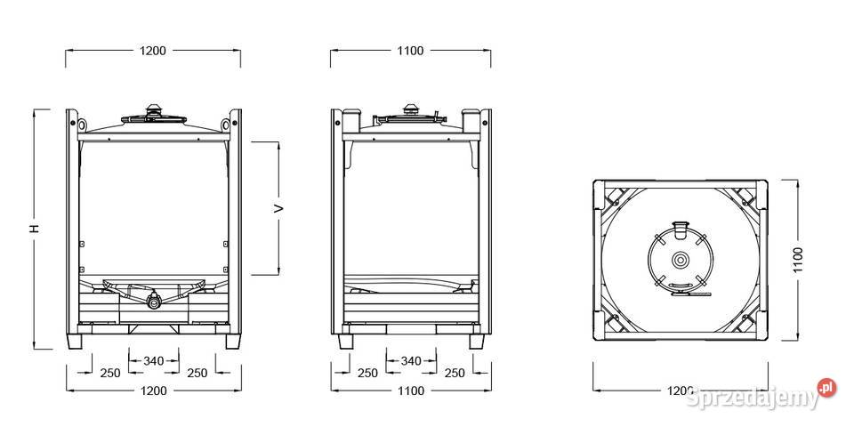 Zbiornik IBC kwasoodporny Model PRC małopolskie Kraków