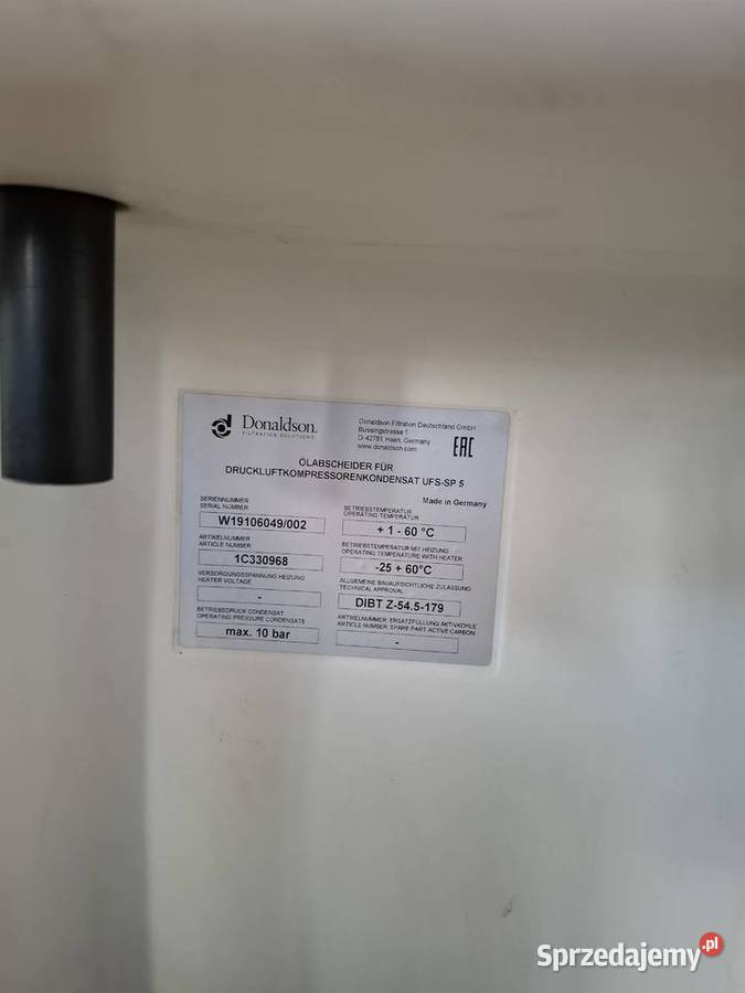 Separator wodaolej Ultrafilter Donaldson małopolskie Andrychów sprzedam