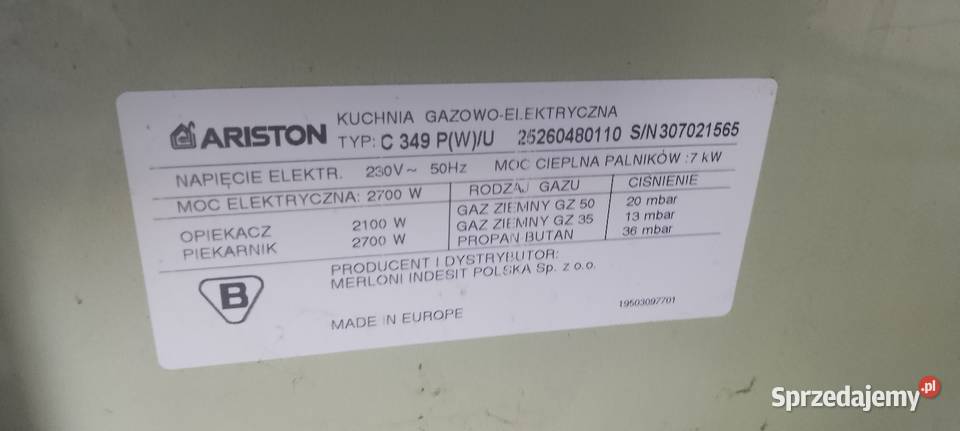 Sprzedam kuchnię gazową sprzedam