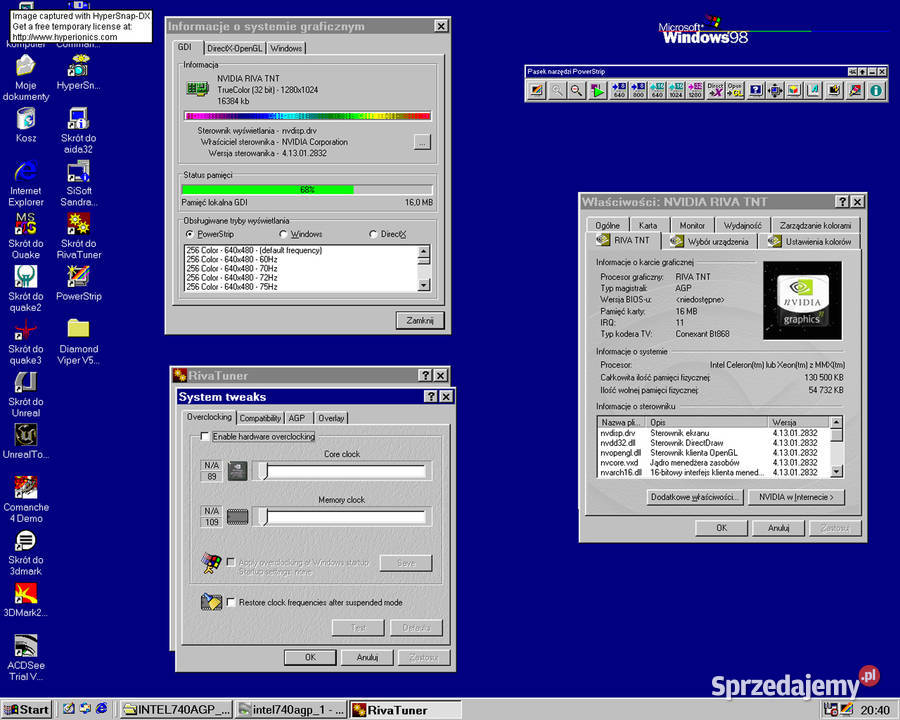 Diamond Viper V550 16MB 128bit SDRAM DSUB AGPx2 Cielądz