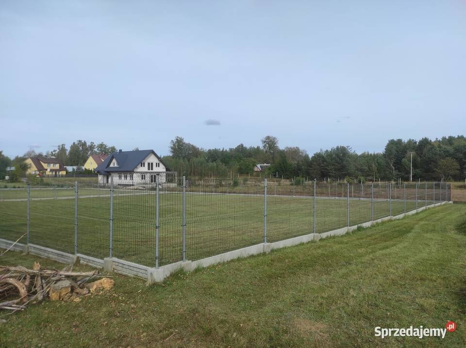 Dwie działki budowlane ogrodzone Płaska 16326 podlaskie Zambrów sprzedam