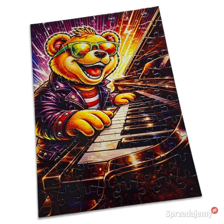 Puzzle 88 elementów Miś pianinie kolorowe puzzle Dębna sprzedam