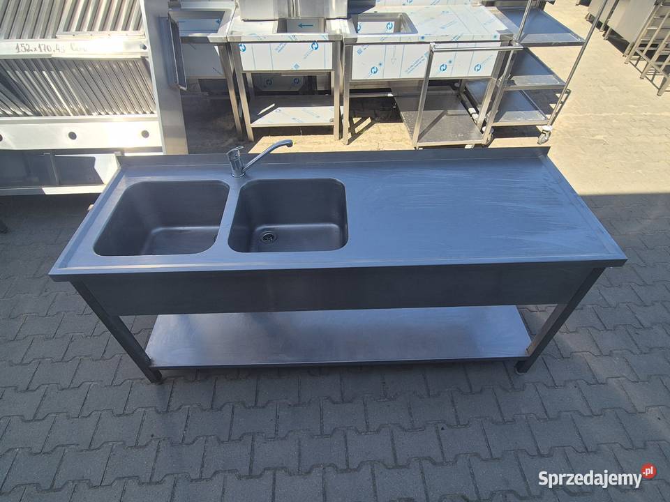 Zlew Gastronomiczny 2 Komorowy Z Półką 1806085 Ostrów Wielkopolski sprzedam
