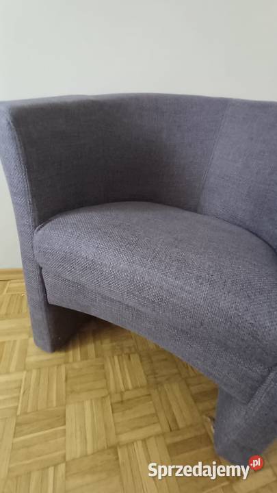Fotel kubełkowy tapicerowany gołębi szary fiolet Fotele Warszawa