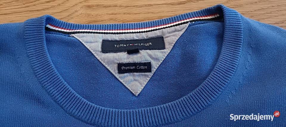 Piękny błękitny męski sweter Tommy Hilfiger