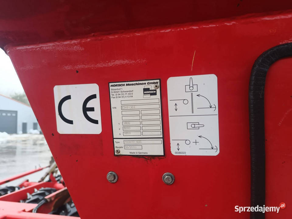 Agregat siewny siewnik HORSCH Pronto 6 DC 6 m Horsch Podlejki