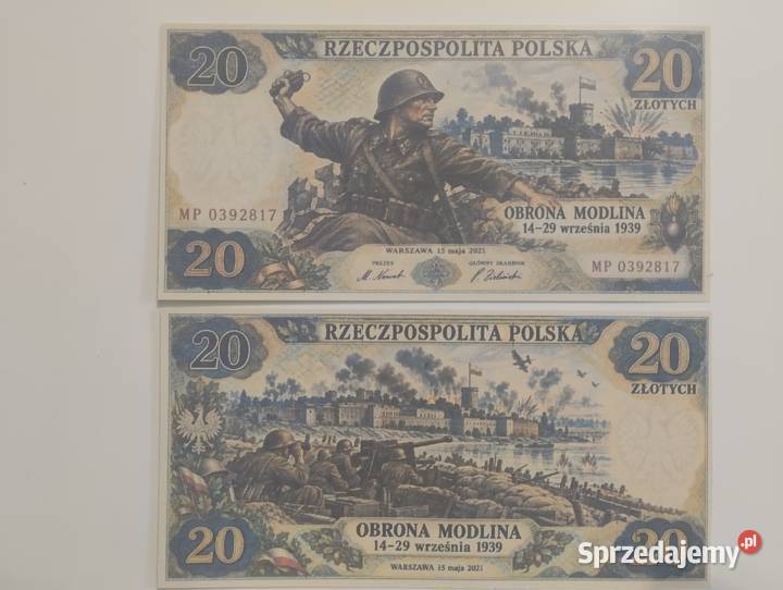 zestaw 9 sztuk banknotów kolekcjonerskich z Białystok
