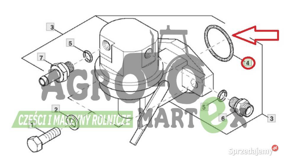 R123273 USZCZELKA POMPKI PALIWA JD nieuszkodzony Wichrów