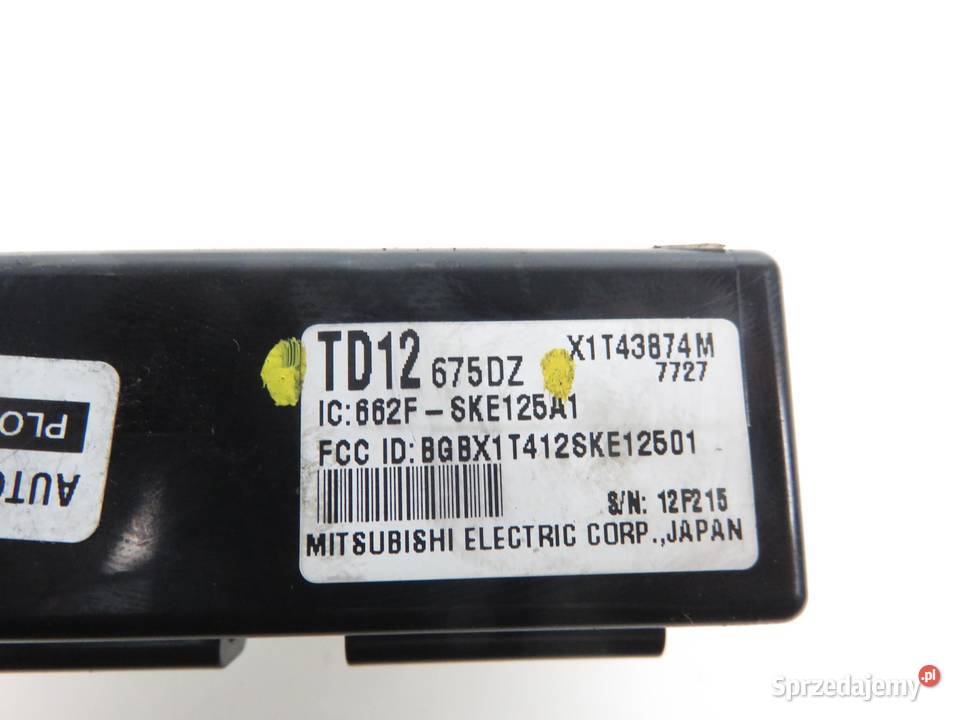 MODUL KEYLESS MAZDA CX9 TB TD12675DZ X1T43874M Skrzynki bezpieczników małopolskie