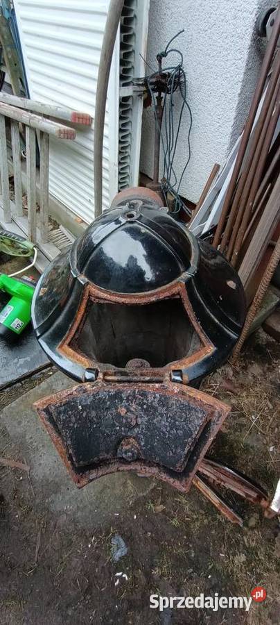 Stary piecyk koza emalia żeliwo