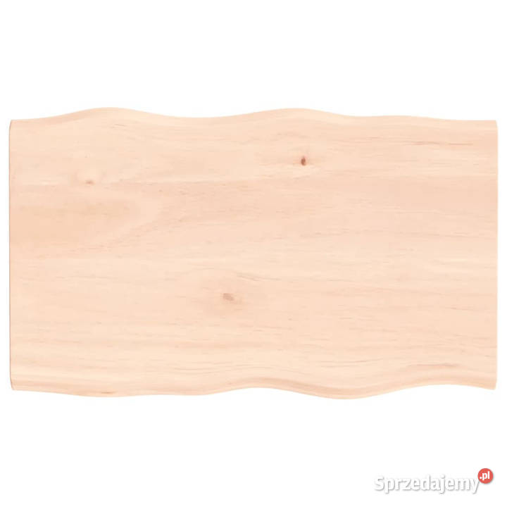Blat stołu 100x60x2 surowy lity dąb z naturalną Blaty