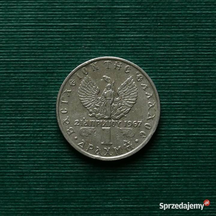 GRECJA 1 drachma 1971r Numizmatyka Antyki, Sztuka, Kolekcje Gliwice
