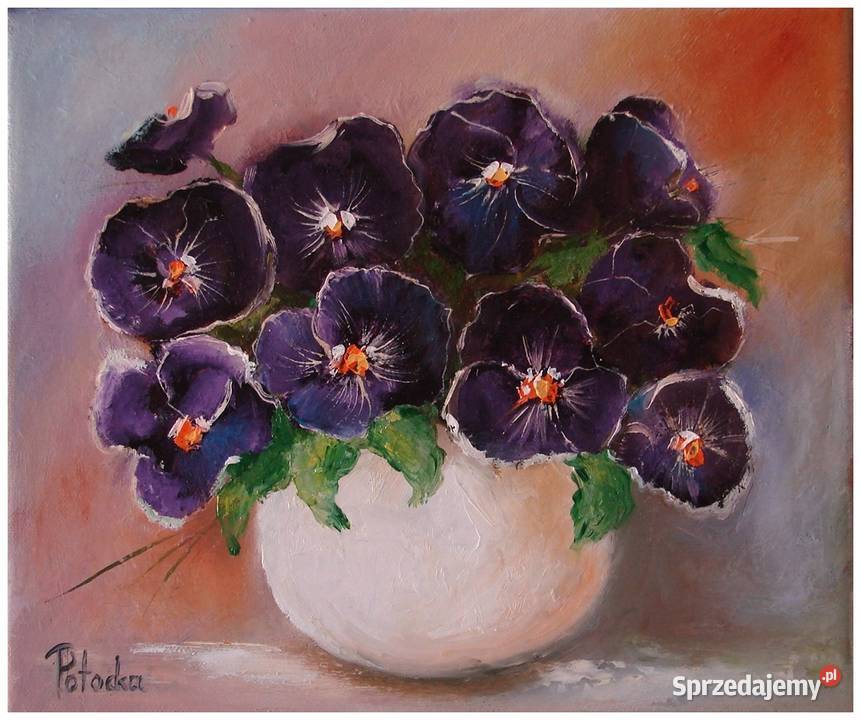 Bratki obraz olejny 3025 dostępny Pozostałe Pozostałe Błonie sprzedam