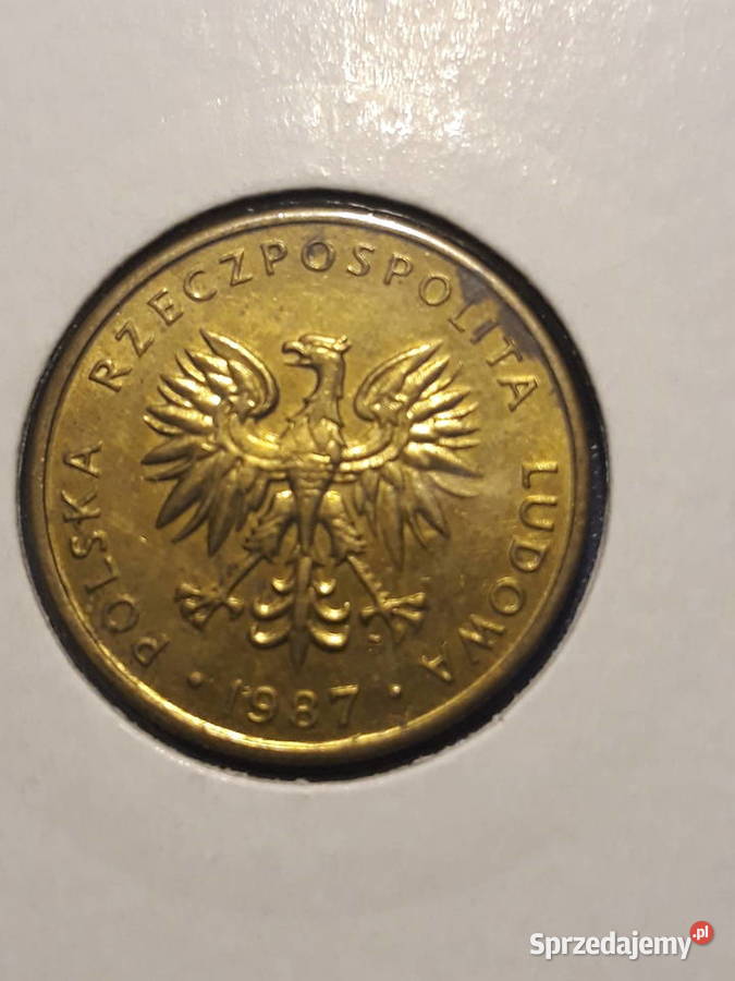 5 złotych 1987 r 2 około mennicze Konin