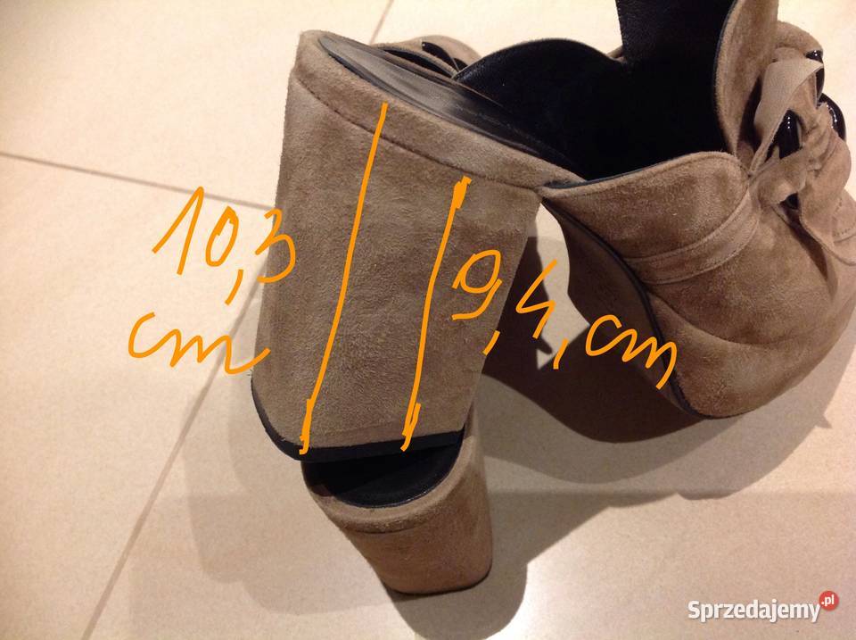 Klapki Skórzane na Platformie KENNELSCHMENGER r inna Nowa Sól