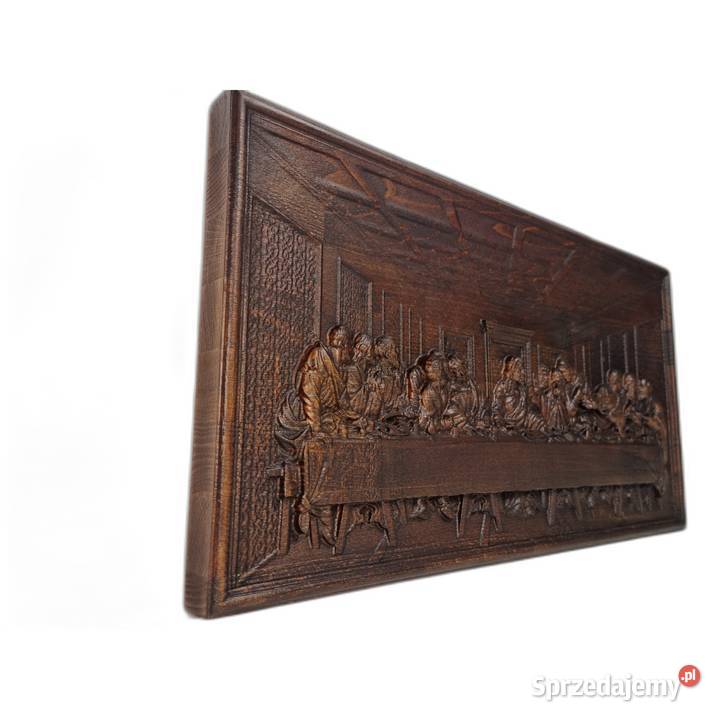 Ostatnia Wieczerza drewniana płaskorzeźba Malechowo sprzedam