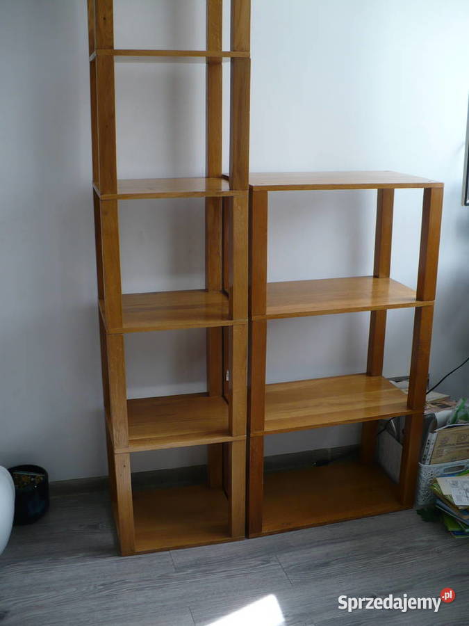 Regały dębowe 2 sztuki wielkopolskie Puszczykowo