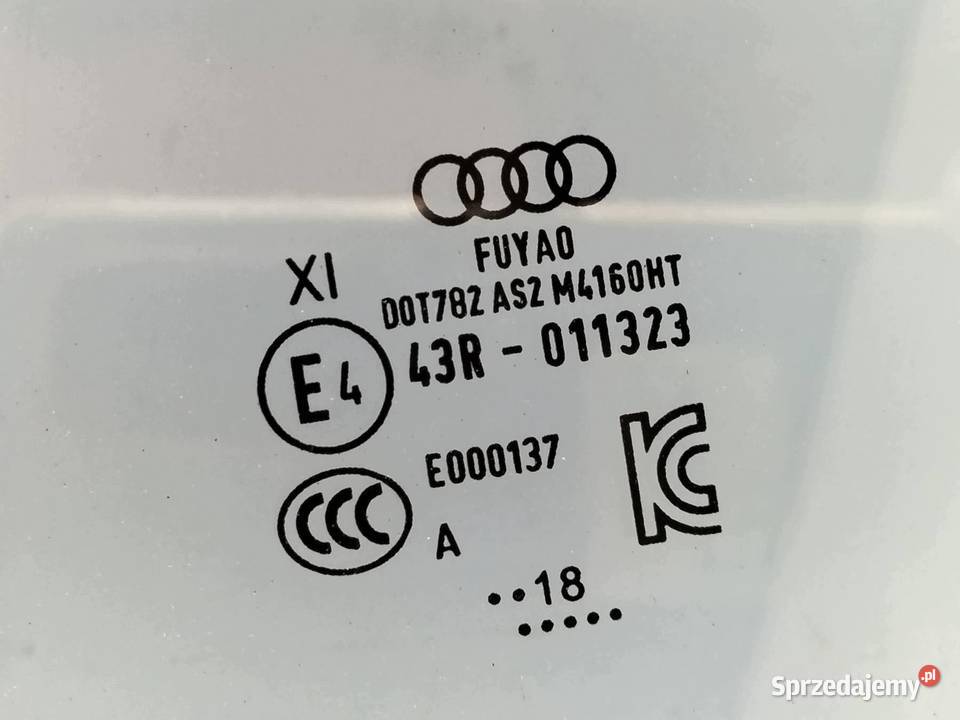 SZYBA DRZWI LEWY PRZÓD PODWÓJNA 4K8845021 Audi