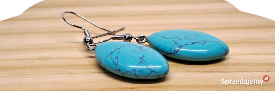 Kolczyki z TURKUSU turkus łezki 1415 Warszawa
