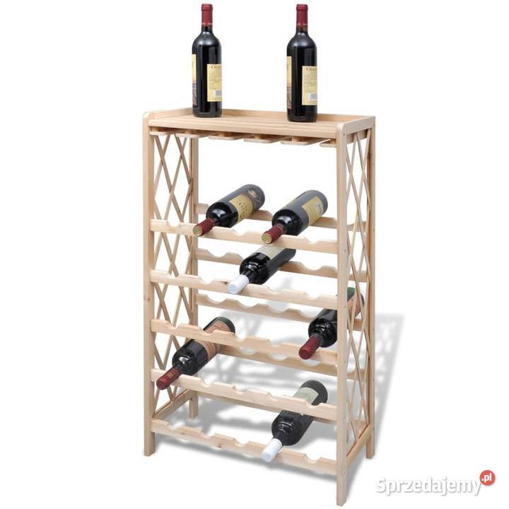 vidaXL Drewniany stojak na 25 butelek wina lite Warszawa sprzedam