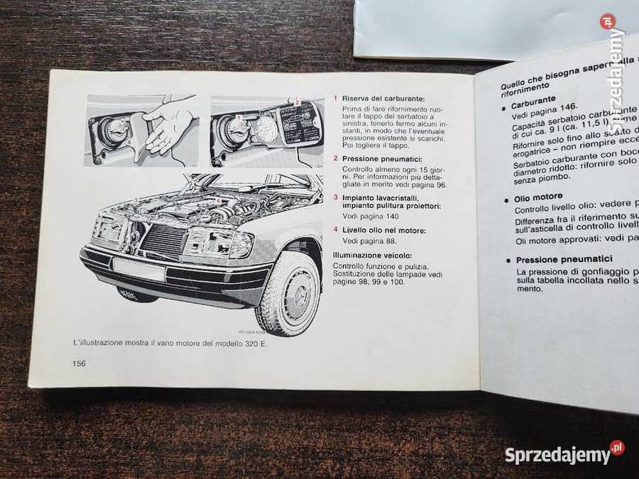 Mercedes 124 Instrukcja obsługi włoska Pozostałe Gdańsk