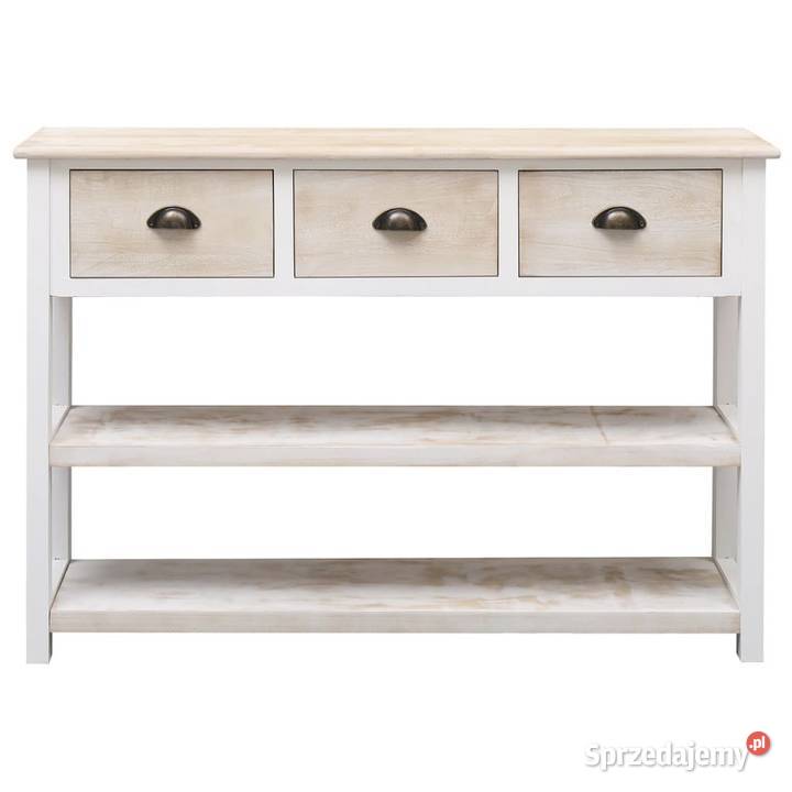 Szafka białobrązowa 108x30x76 lite drewno Nowy Sącz