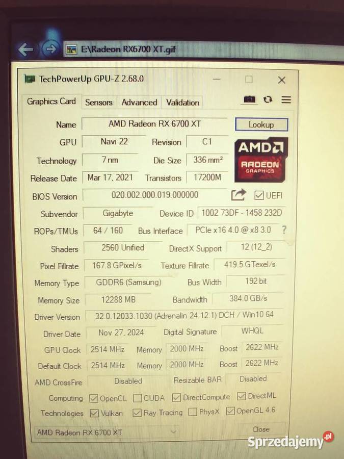 Radeon RX6700 XT Brzozów