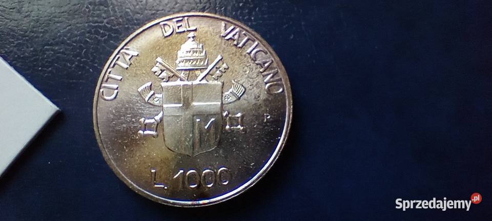 Stare monety 1000 lir 1990 Watykan srebro Lesko
