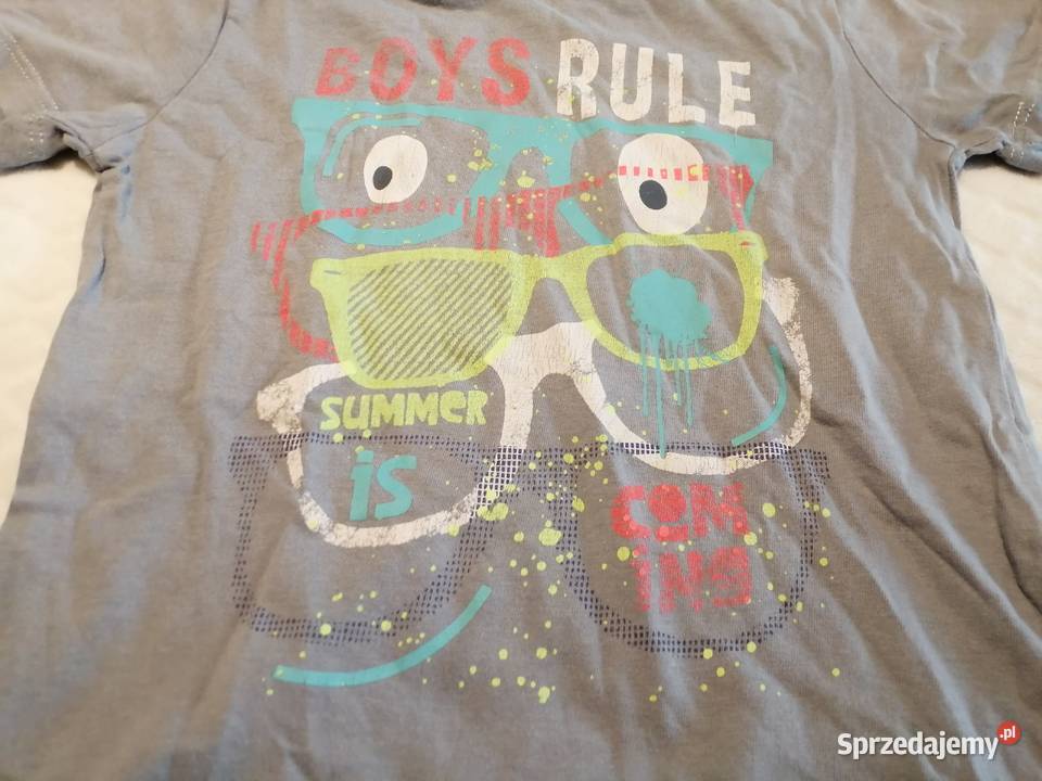 Koszulka krótki rękaw Tshirt okulary 98 Smyk Czeladź