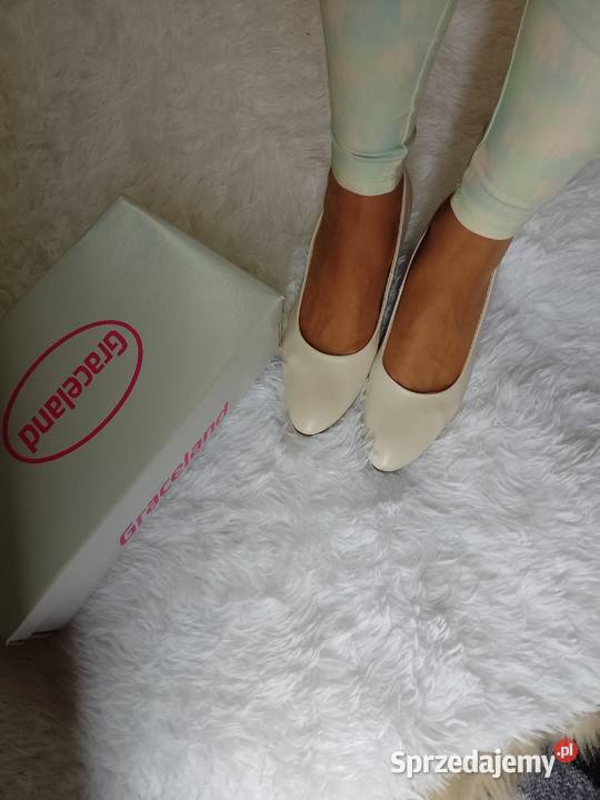 40 Kremowe czółenka biznesowe w pudełku NOWE Kraków