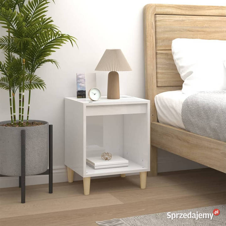 Szafki nocne 2 białe wysoki połysk 40x35x50 Meble mazowieckie Warszawa